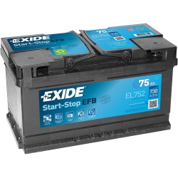 BATTERIA EXIDE 75AH 730A...